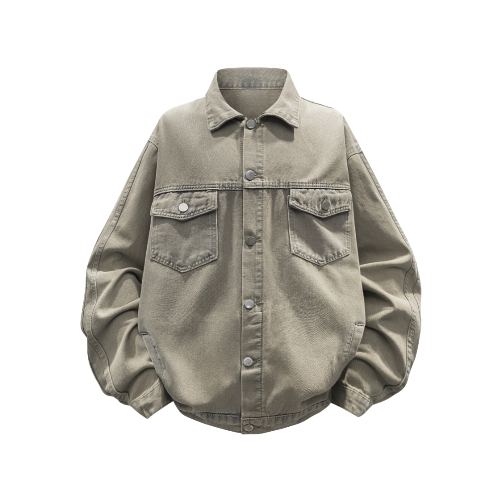 

Джинсовая куртка Unisex Lapel Moderate X1617, желтый mud