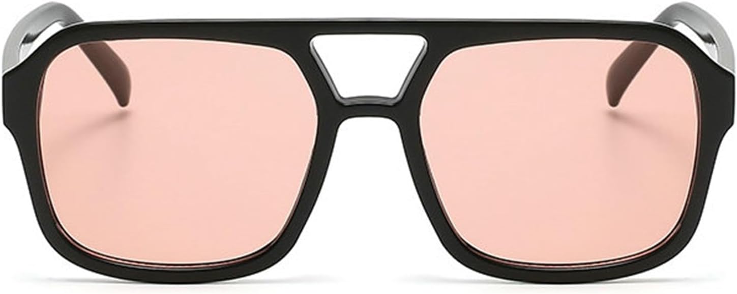 

Willochra Винтажные солнцезащитные очки большого размера, модные мужские и женские квадратные очки, стильный и популярный дизайн, защита от ультрафиолета UV400, панк-очки, C3