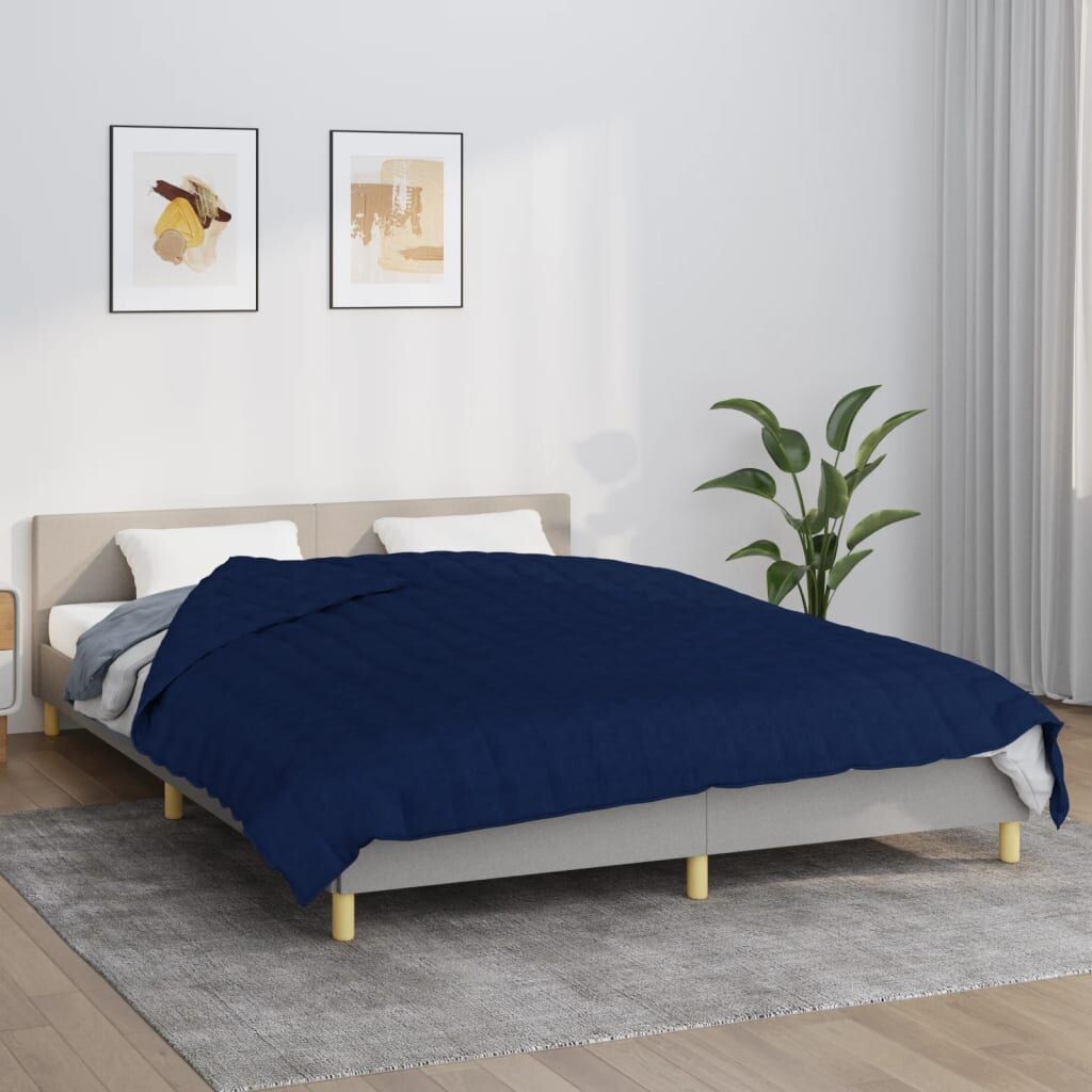 

Утяжеленное одеяло vidaXL синее 220x230 см, 11 кг ткань, синий