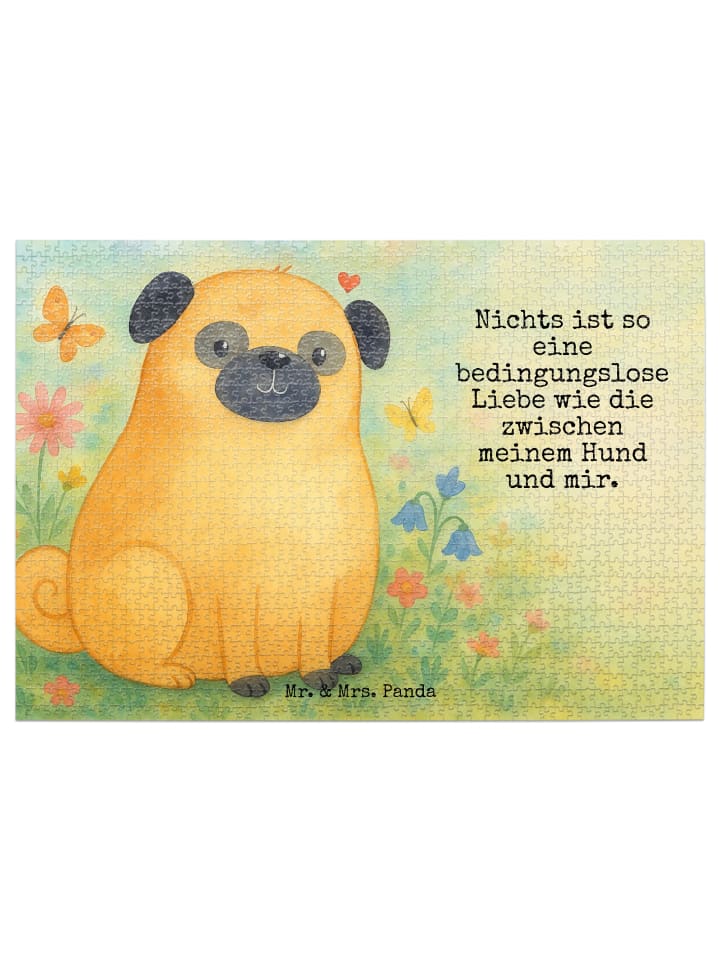 

Mr. & Mrs. Panda Дизайн мопса-пазла с надписью белым цветом