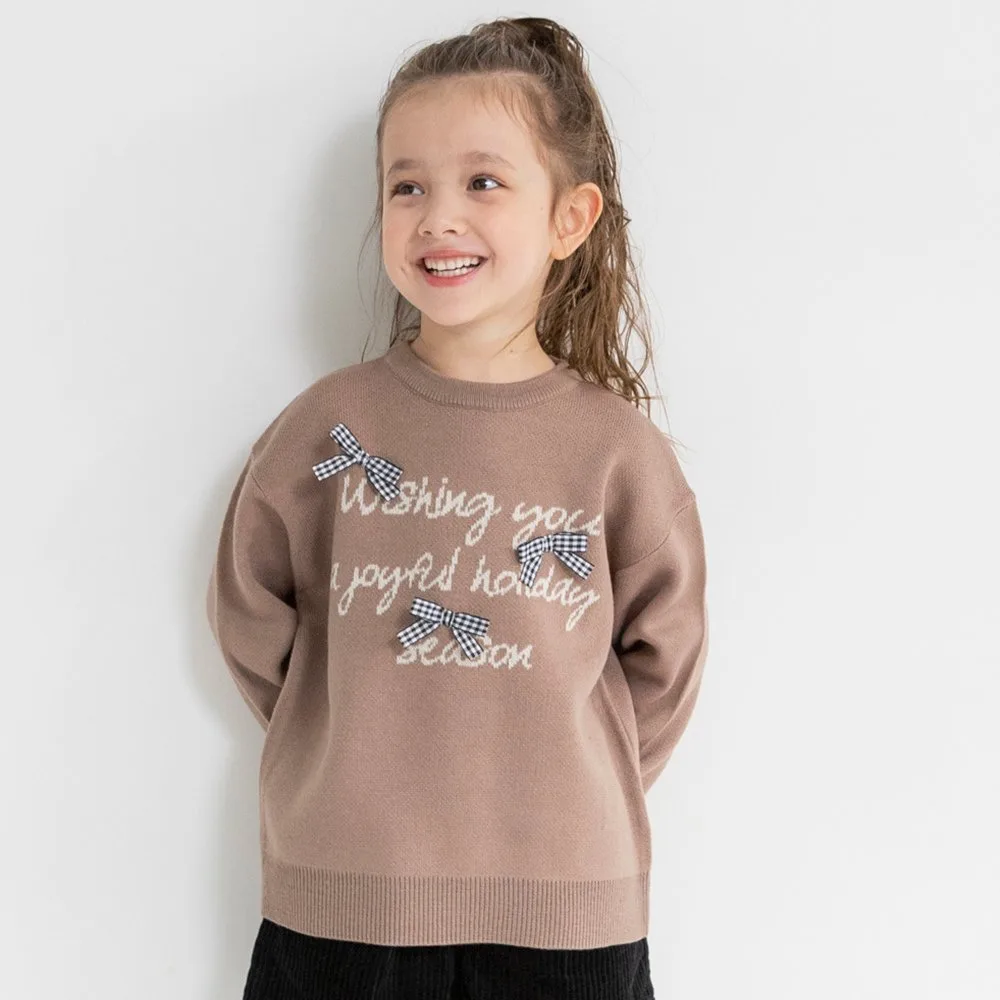 Вязаный свитер с логотипом в виде ленты Branshes, brown