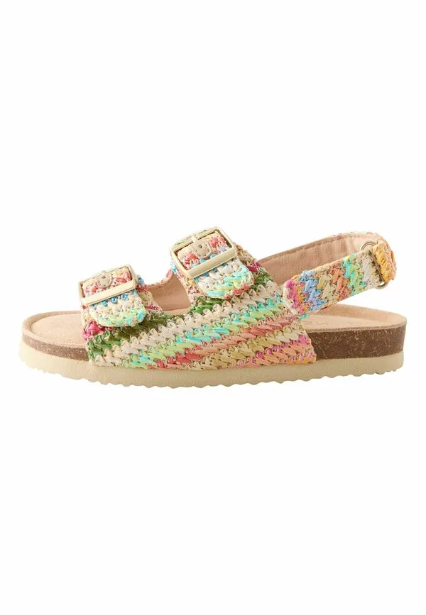 Стандартные сандалии с липучкой и застежкой Next, Rainbow Raffia