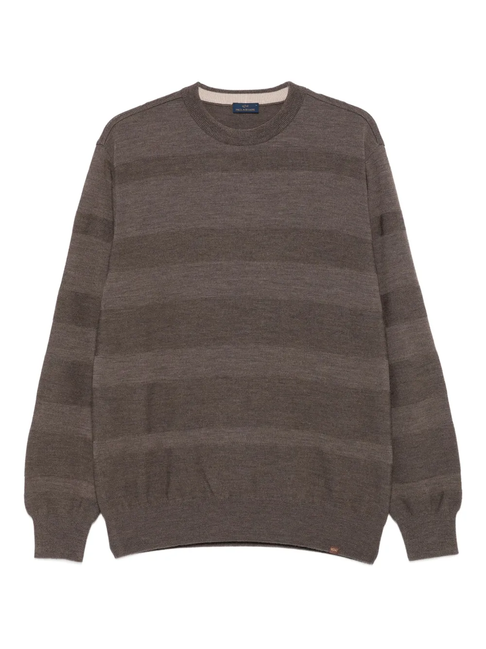 

Шерстяной свитер в полоску Paul & Shark, коричневый