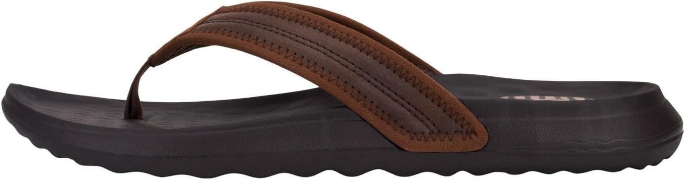 

Мужские сандалии-шлепанцы HEYDUDE Myers Flip Classic Black/Black, коричневый