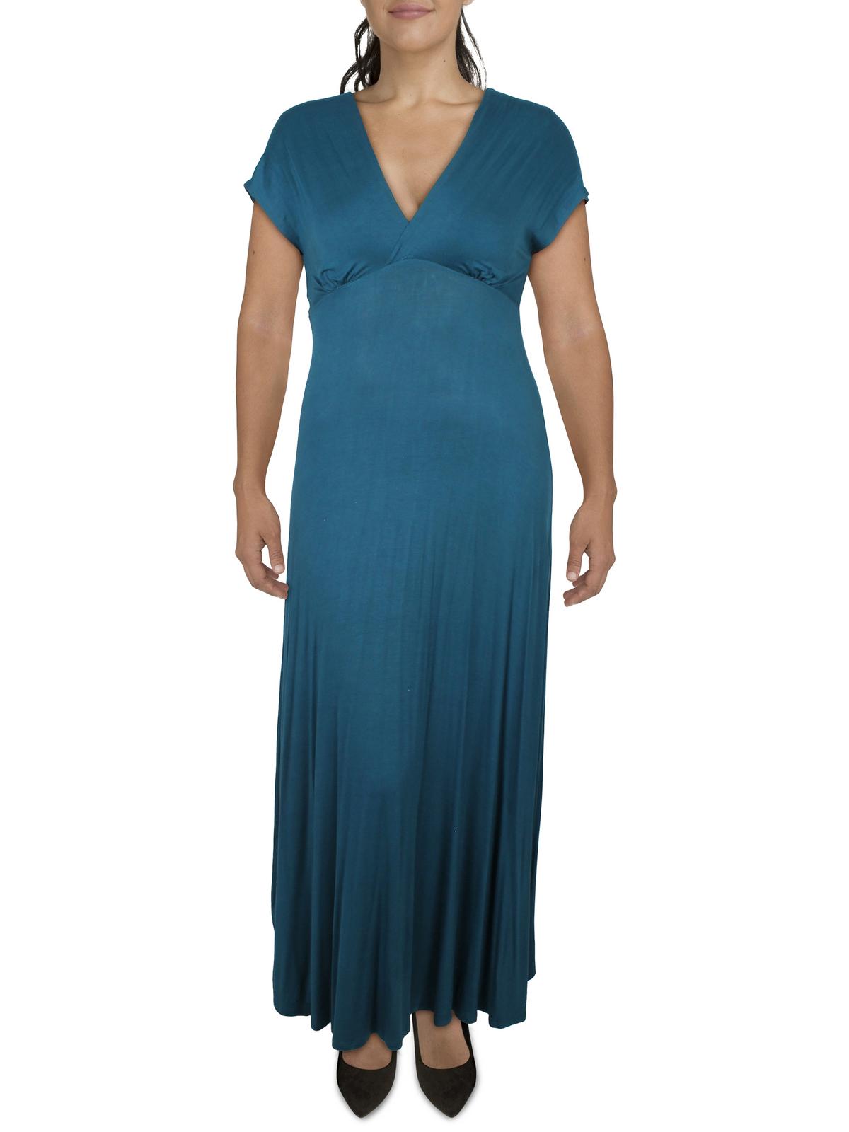 

Женское длинное платье пончо с рукавами макси 24seven Comfort Apparel, цвет teal