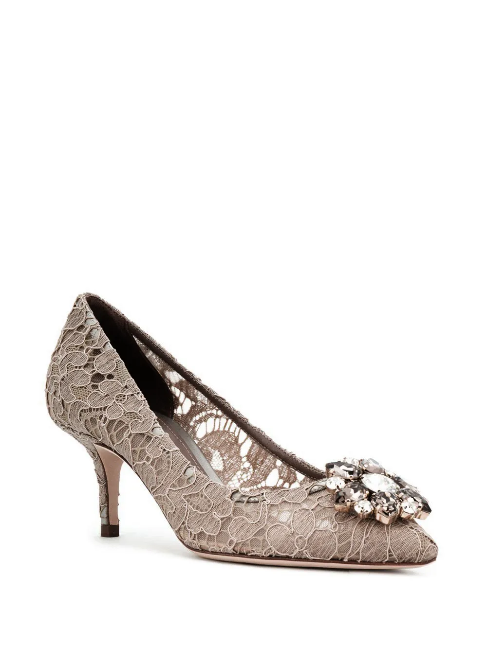 Кружевные туфли-лодочки Bellucci DOLCE & GABBANA, нейтральный — фото 3