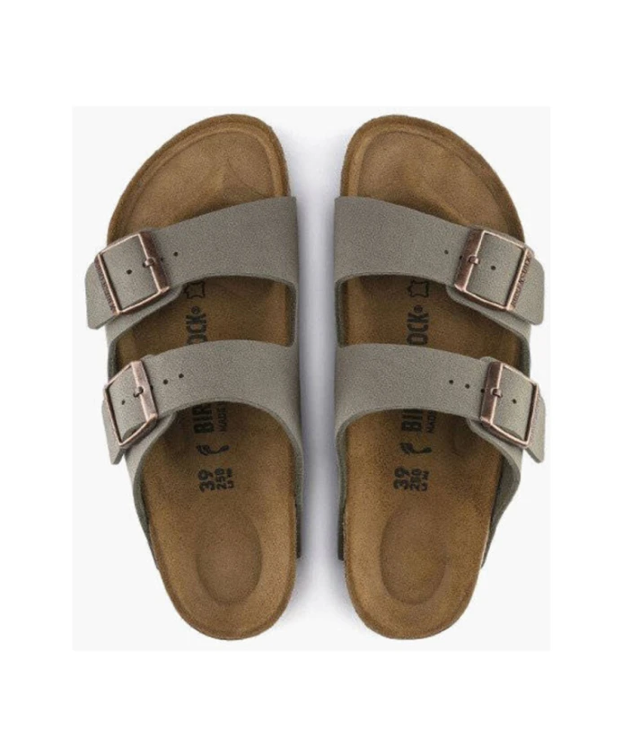Сандалии Birkenstock Arizona Birkibuc узкие, серый — фото 4