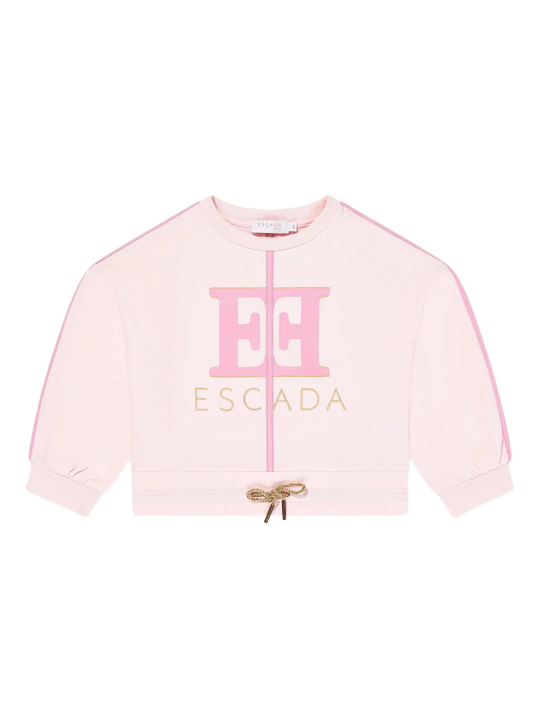 

Толстовка в полоску с логотипом Escada Kids, розовый