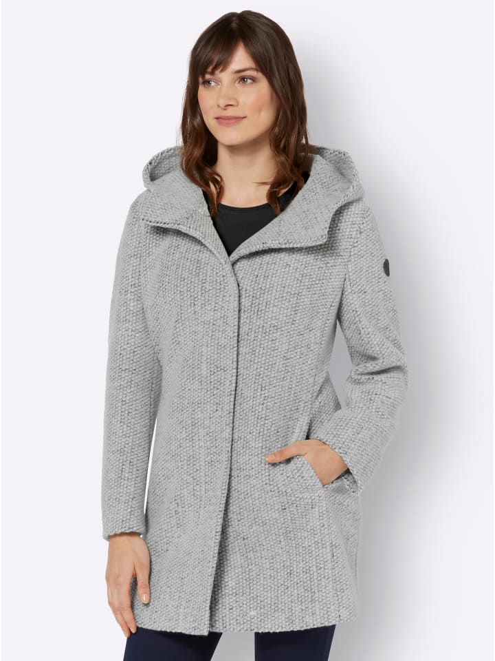 

MANISA Куртка светло-серого меланжевого цвета