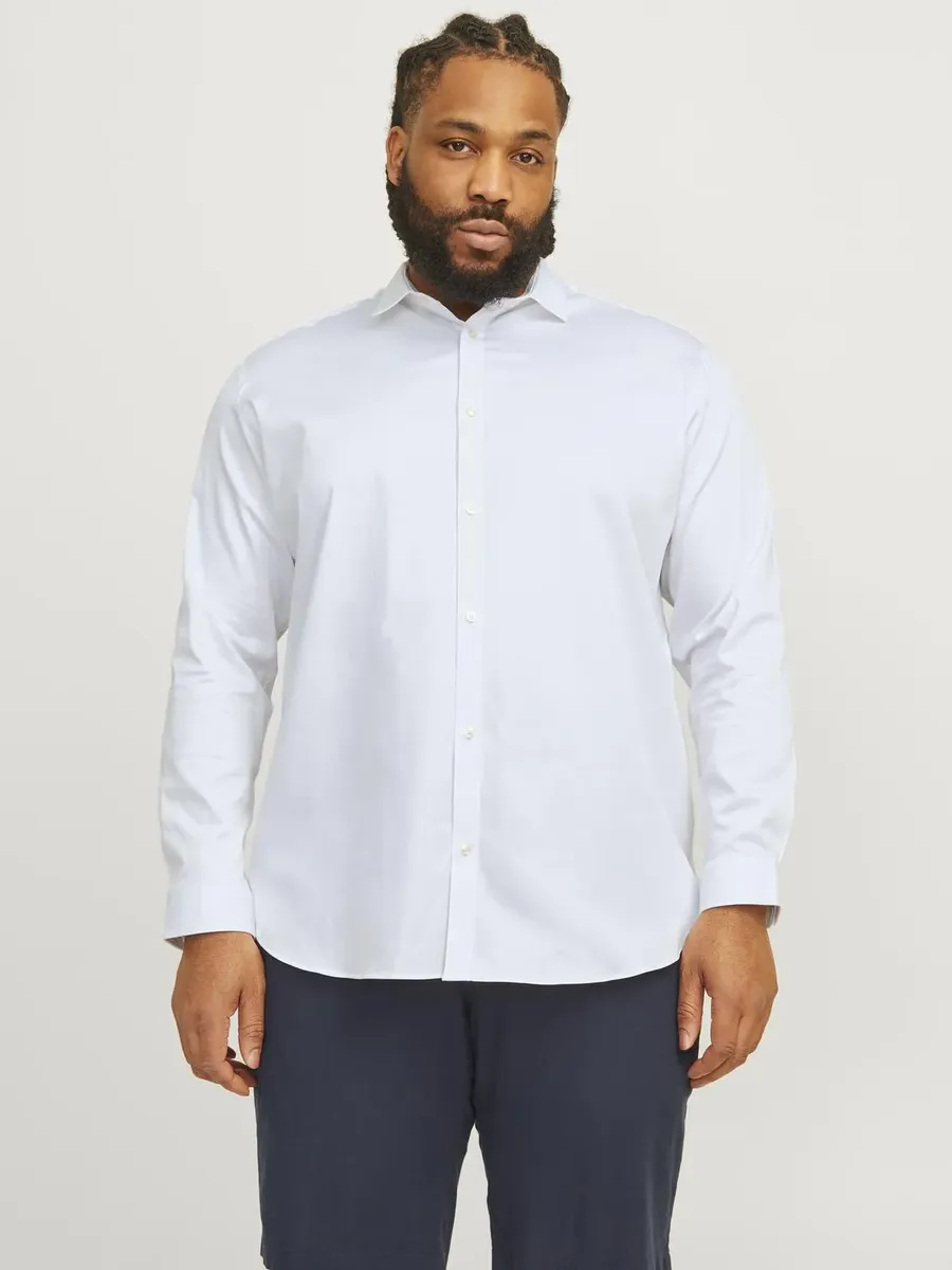 

Рубашка с длинными рукавами Jack & Jones PlusSize "JJPRPARMA SHIRT L/S NOOS PLS", белый