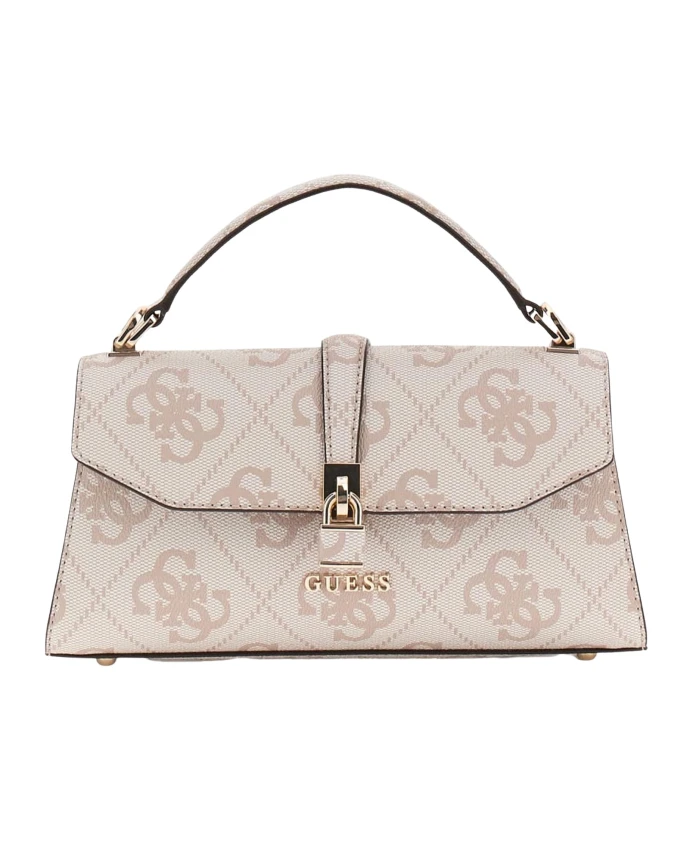 

Сумка с логотипом и застежкой-клапаном. Guess, бежевый