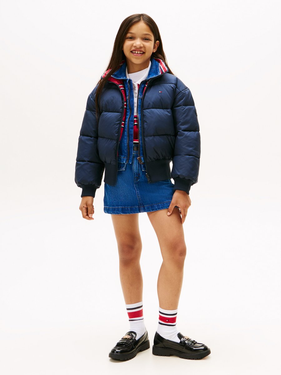 Зимняя куртка Tommy Hilfiger REVERSIBLE STRIPE PUFFER UNISEX, Dark Night Navy/Dark Blue — фото 2