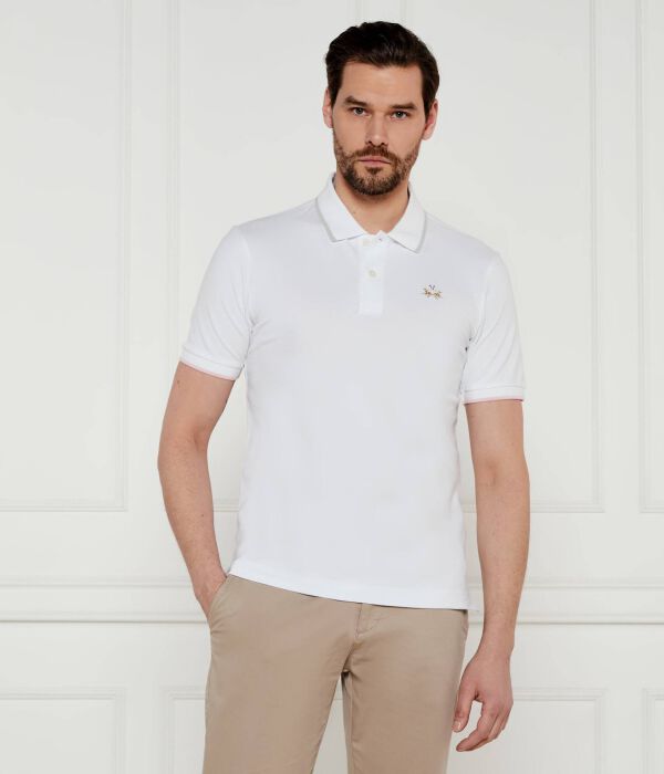 

Рубашка поло Slim fit La Martina, белый