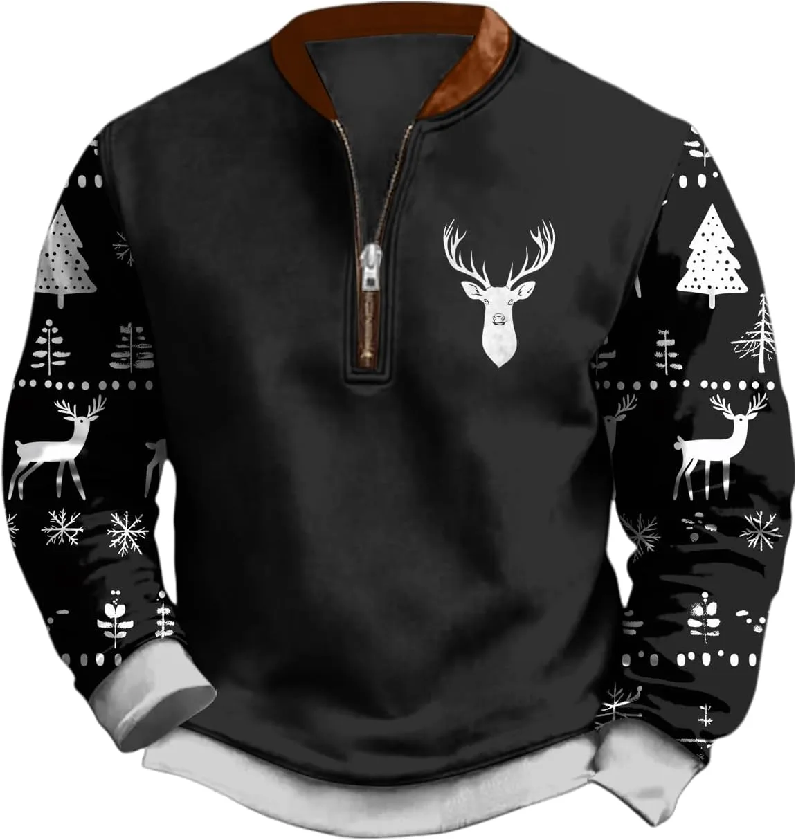 

Мужской свитшот "Кошмар перед Рождеством" Quater Zip Fleece Pullover Graphic Big and Tall Biacolum