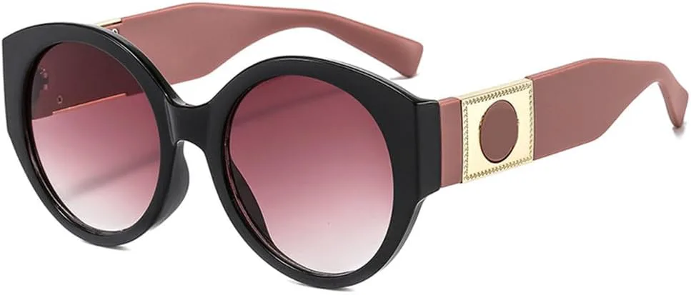 

Солнцезащитные очки в овальной оправе, модные, для мужчин и женщин, универсальные, в стиле ретро, ​​круглые, роскошные, с защитой от УФ-излучения UV400 TYUVIVO, C8