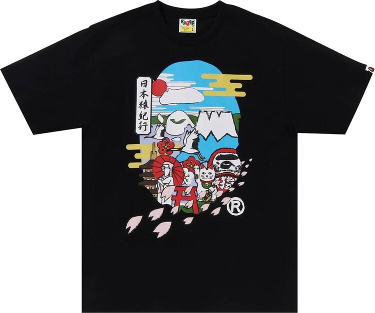

Футболка BAPE Japan Culture Ape Head 'Black', черный