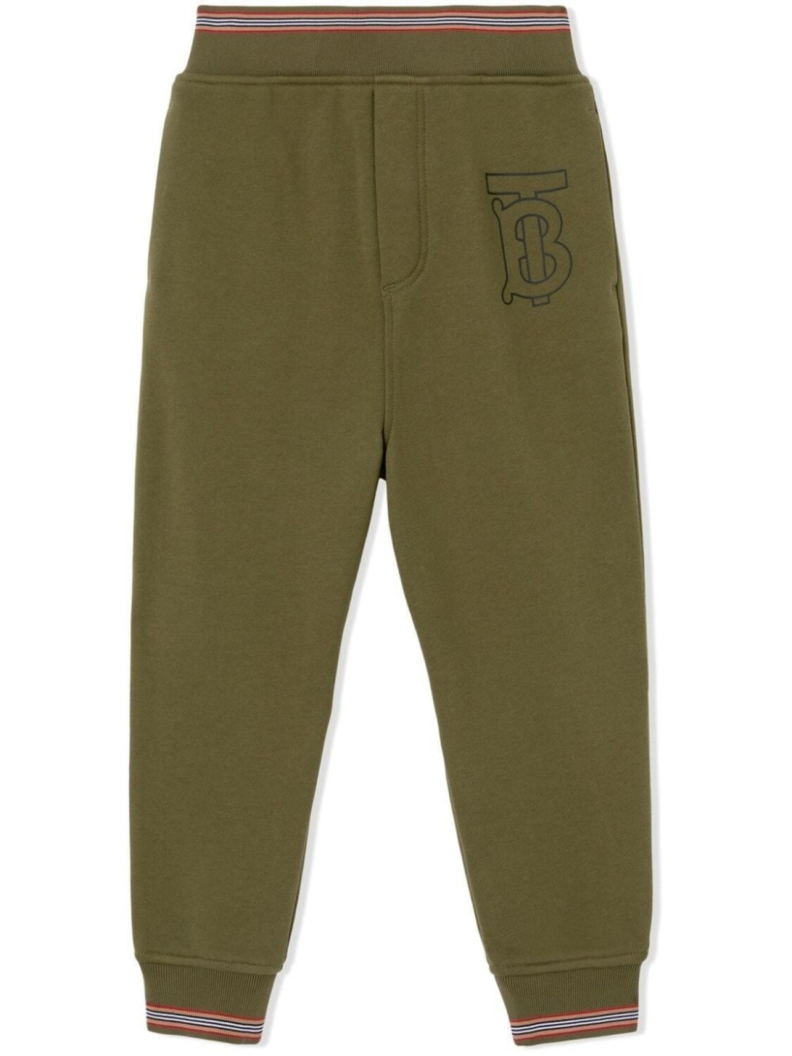 

Burberry Kids спортивные брюки с монограммой, зеленый