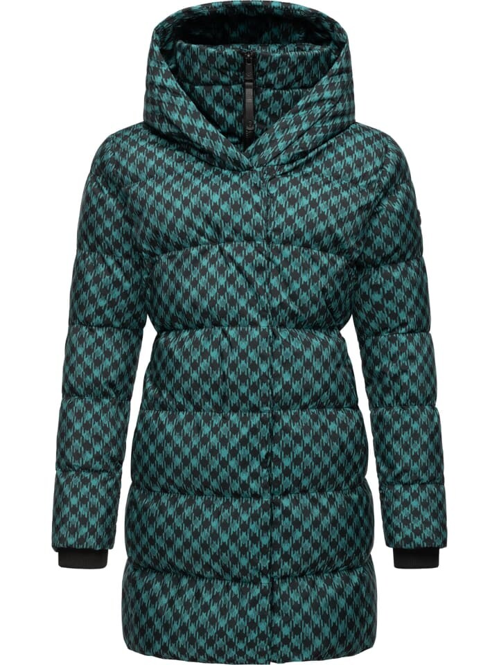 

Пуховик ragwear Niara Print, цвет ocean green