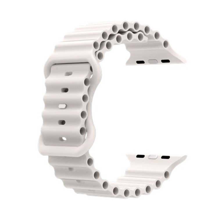 

Wepro Часы Strap Apple Compatibility Silicone Material 150mm~220mm, 【Glacier White】Elastic fit ★ one-piece buckle