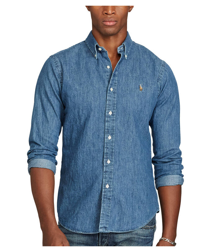 Рубашка "slim fit" с длинным рукавом Polo Ralph Lauren, синий — фото 3