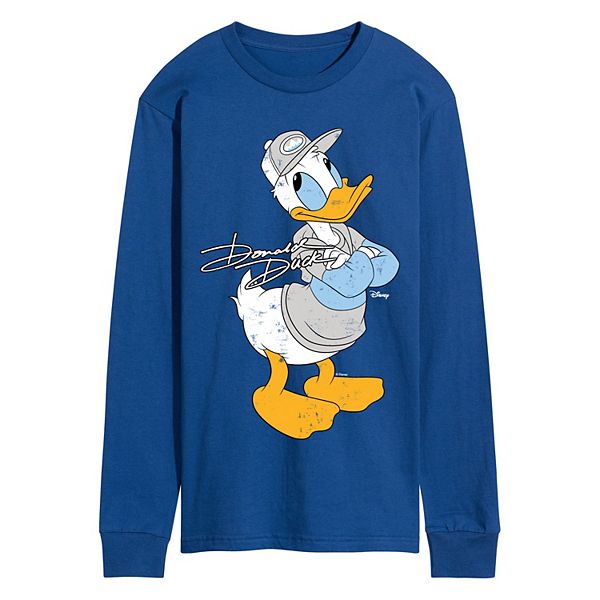

Мужская футболка с длинным рукавом в ретро-стиле Donald Duck Disney, Royal Blue