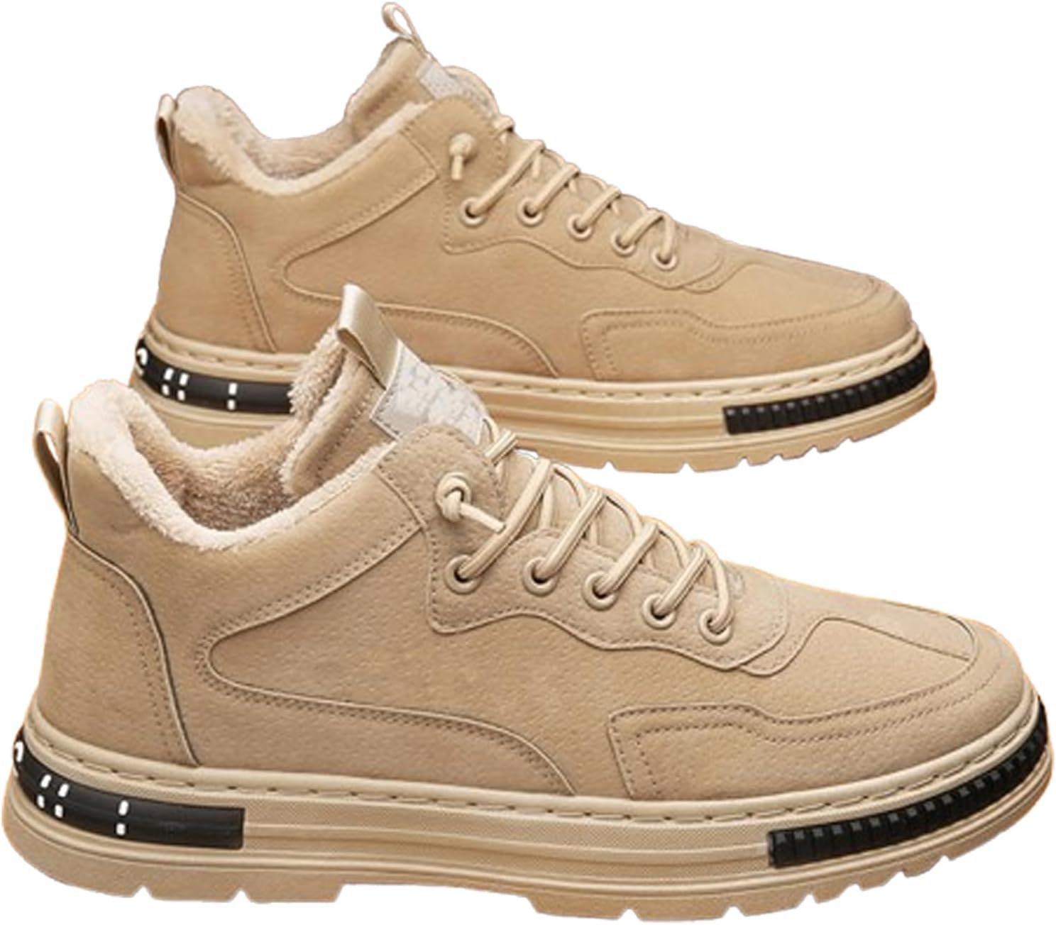 

Мужские зимние ботинки, теплые с флисовой подкладкой, противоскользящие для улицы Generic, хаки