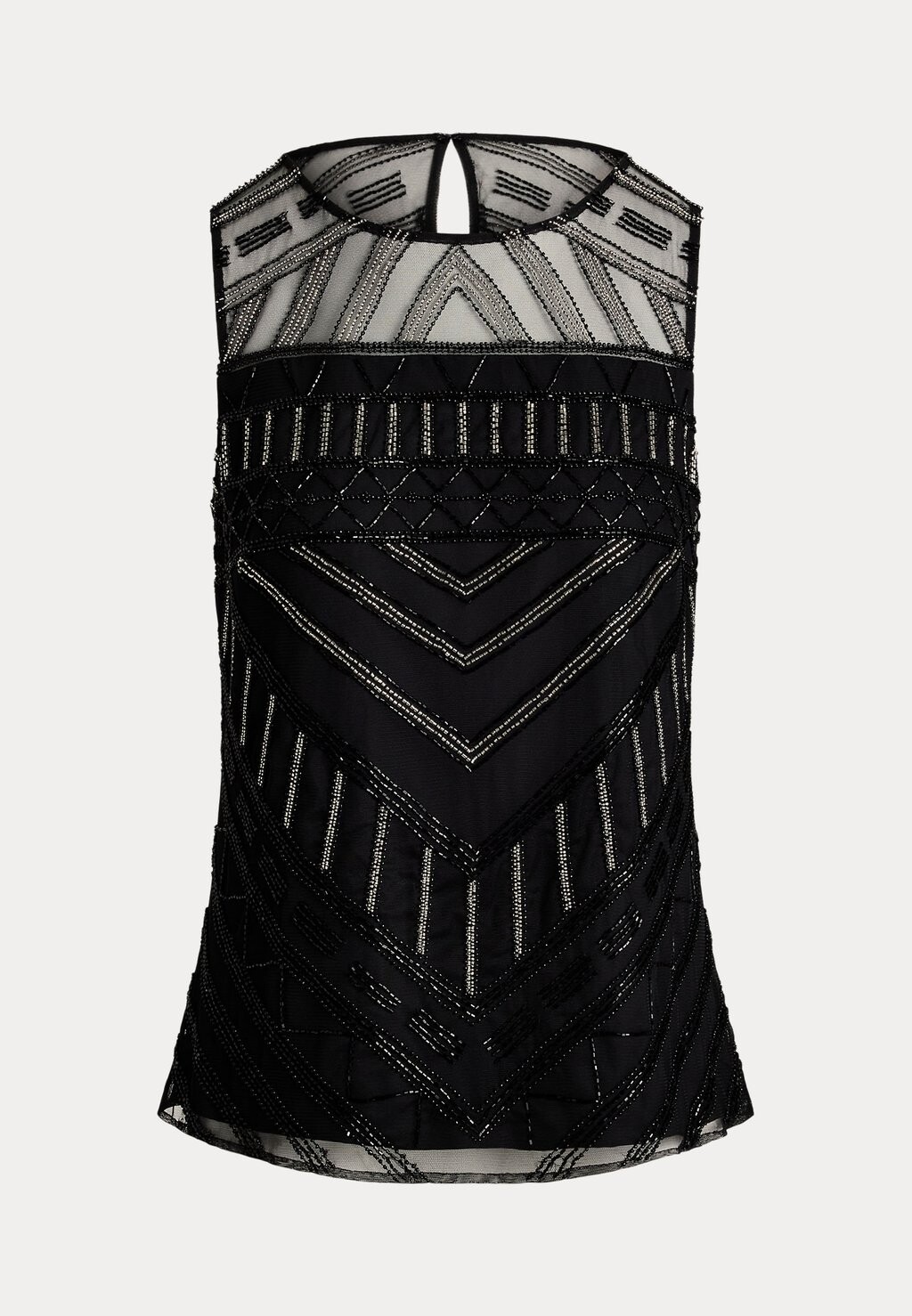 

Топ BEADED MESH SLEEVELESS BLOUSETK Lauren Ralph Lauren, черный