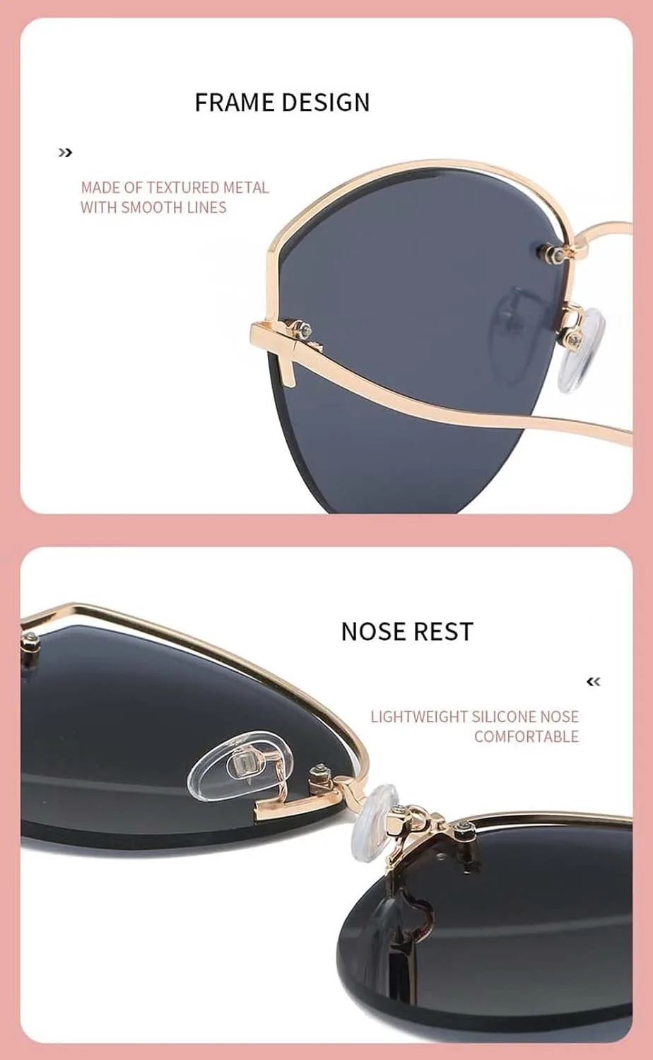 

Солнцезащитные очки XINXIN без оправы «кошачий глаз» для мужчин и женщин, любимые интернет-знаменитостями для отдыха на природе (Цвет: E, Размер: Средний), E