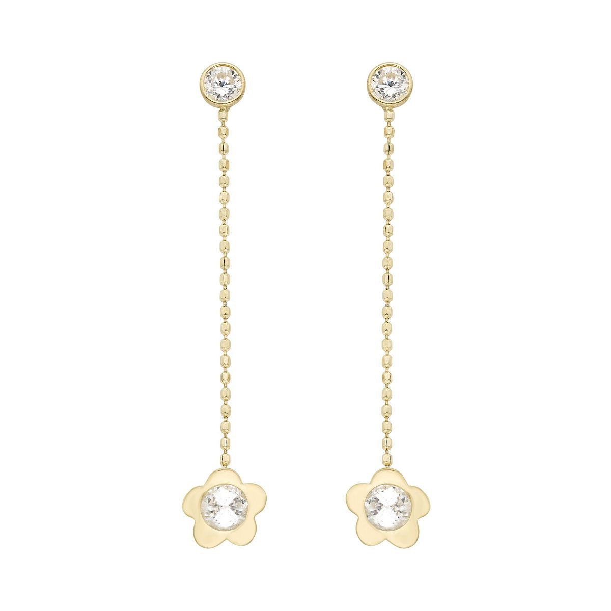 

Серьги-подвески в форме цветка из 14-каратного золота A&M, золотой