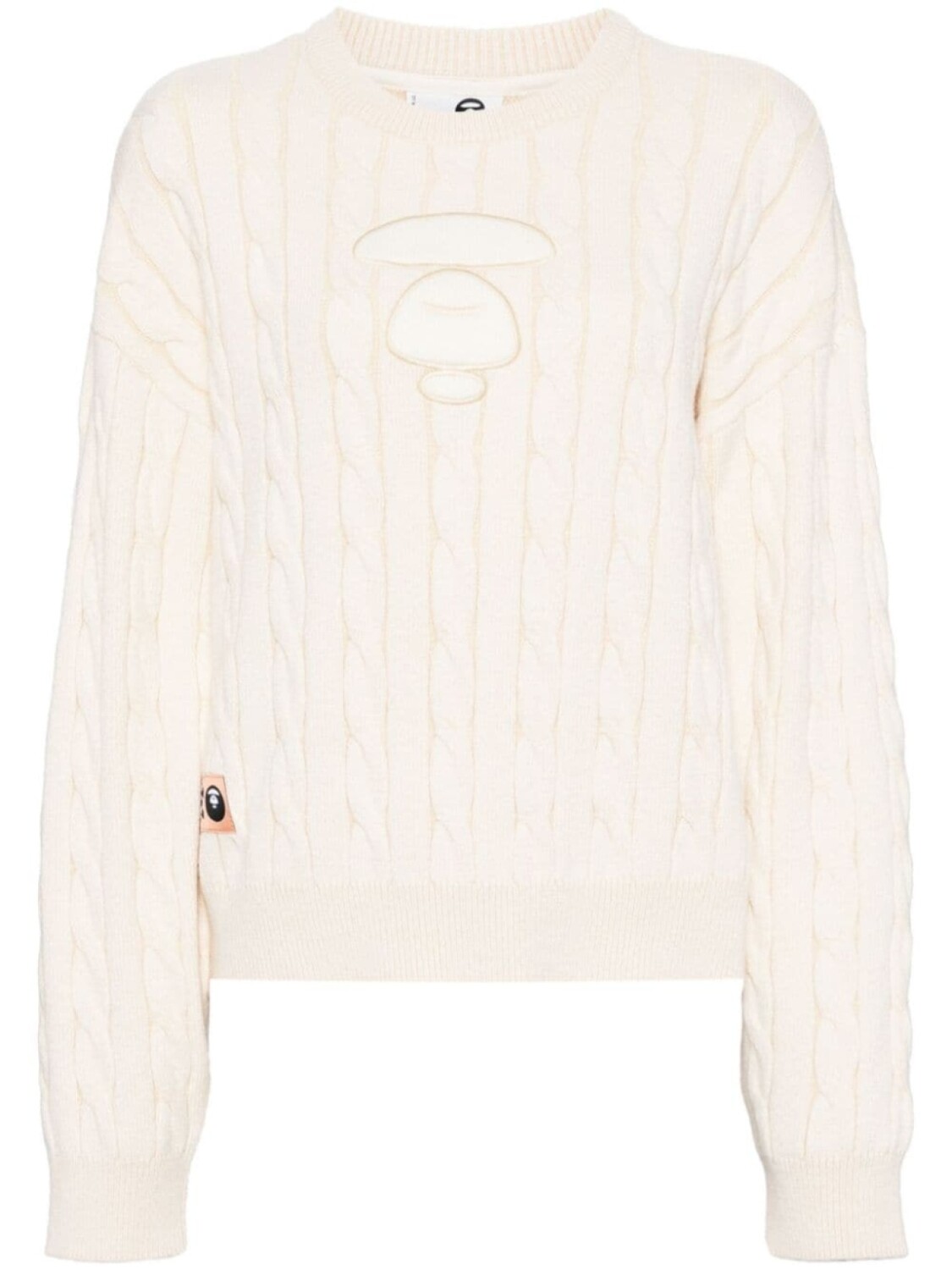 

AAPE BY *A BATHING APE джемпер фактурной вязки с логотипом, серый