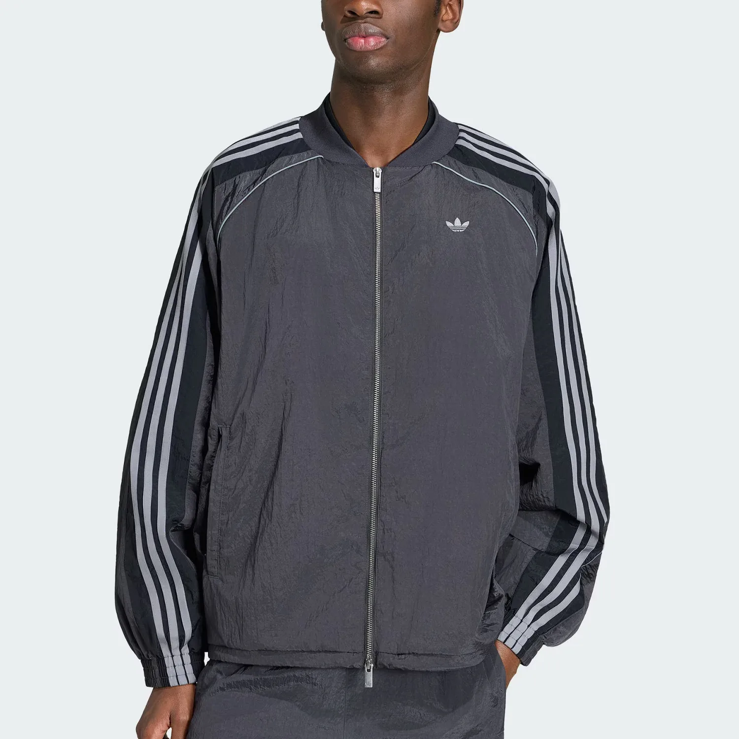 Куртка Adilenium Season 5 Track Top Adidas Originals, графитово-черный — фото 3
