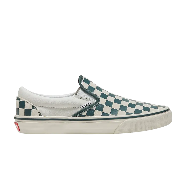 

Шлепанцы Vans Classic Slip-On Checkerboard - Green True White, зеленый