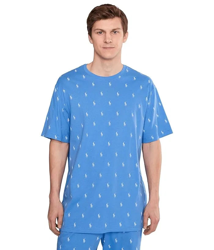 Футболка с принтом короткий рукав Printed Enzyme Short Sleeve Crew Polo Ralph Lauren, Newport Navy/Society Bear