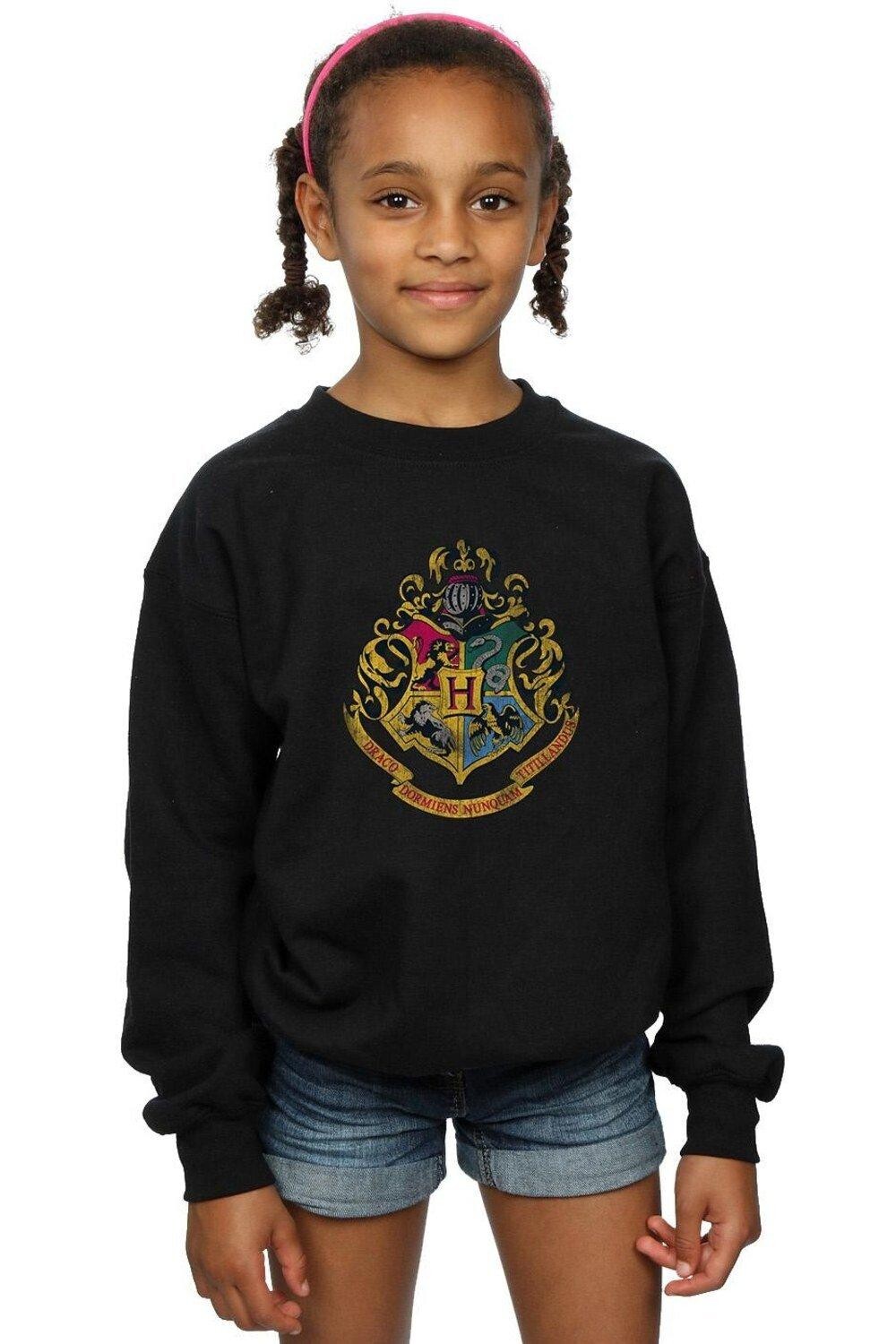

Хлопковая толстовка с домиками Хогвартса Harry Potter, черный