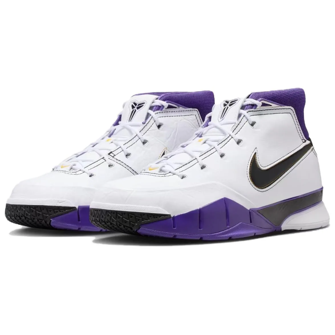 Nike Кроссовки баскетбольные Zoom Kobe 1 High top Vintage мужские белые фиолетовые черные 2026 Edition — фото 4
