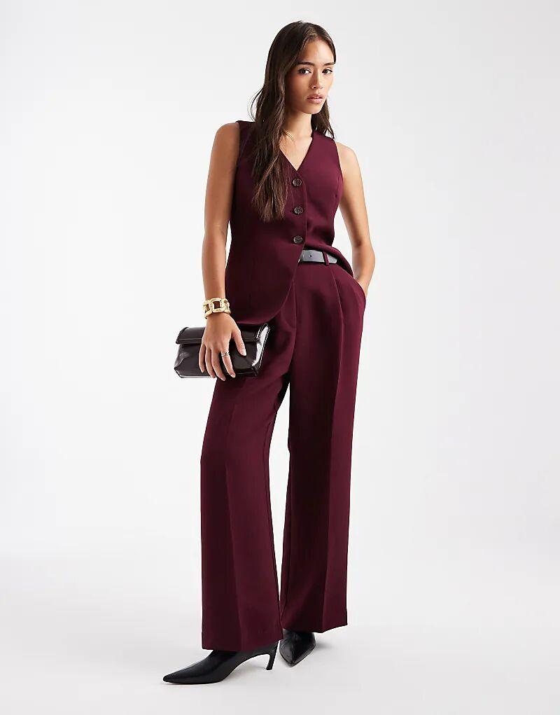 

Широкие брюки-комбинезон Nobody's Child Jax бордового цвета