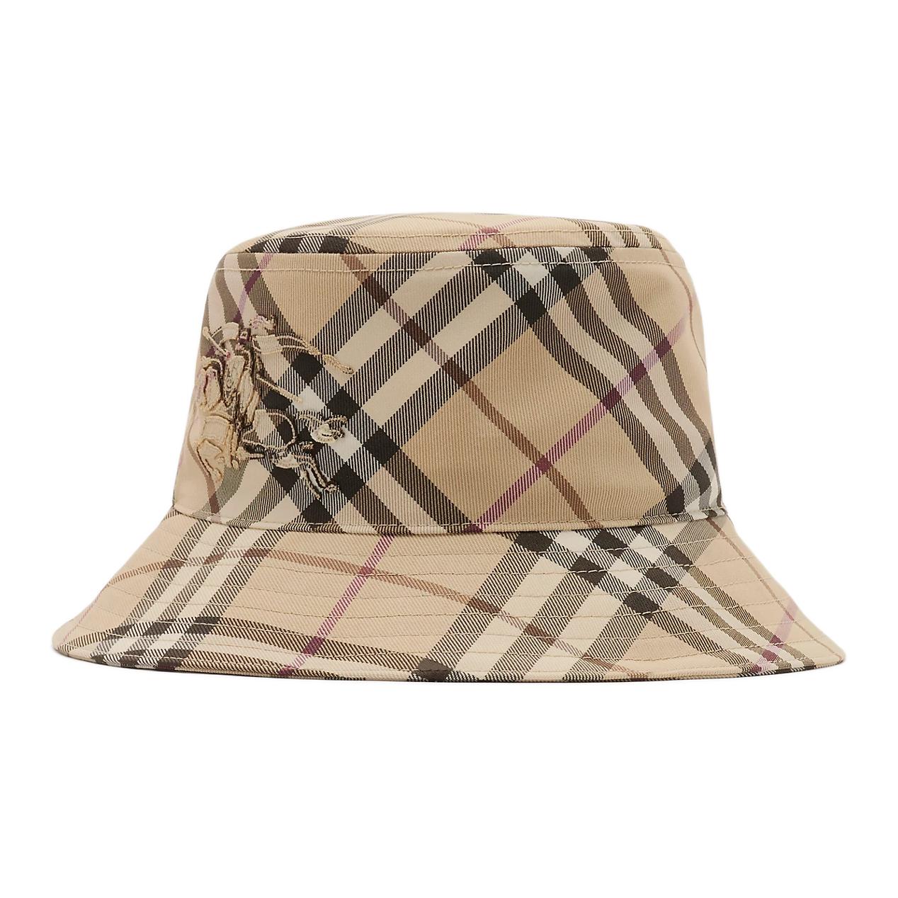 

Burberry Хлопковая твилловая шляпа-ведро мужская коричневая, Brown