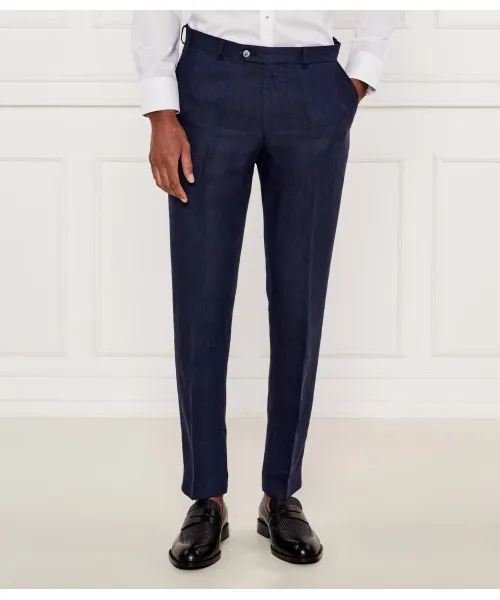 

Льняные брюки Denz Slim fit Oscar Jacobson, синий