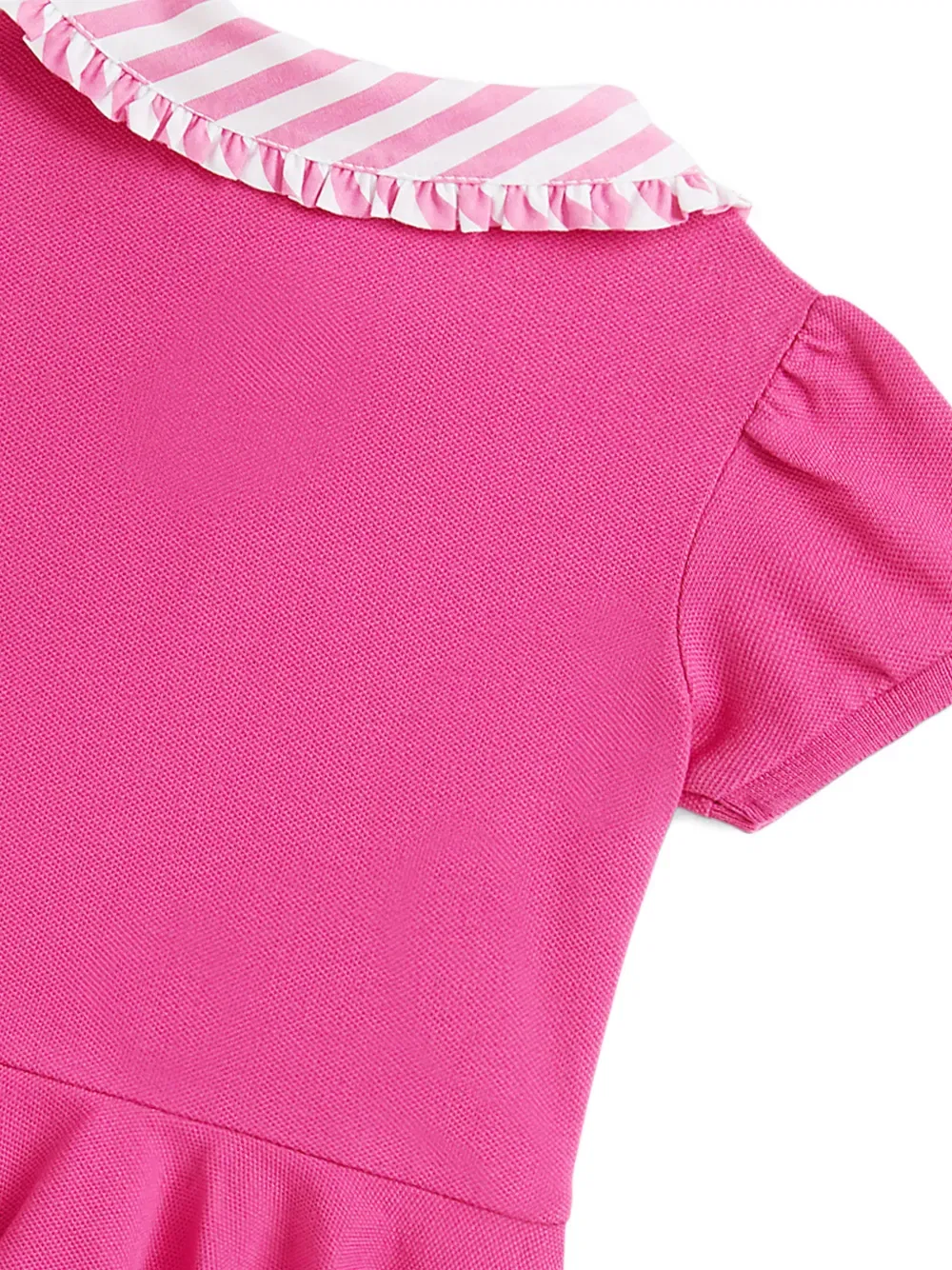 Полосатые короткие шорты с оборками Polo Ralph Lauren Kids, розовый — фото 3