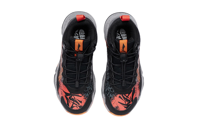 Детские баскетбольные кроссовки GS Mid-top Black/Sunshine Orange Lining Young — фото 3