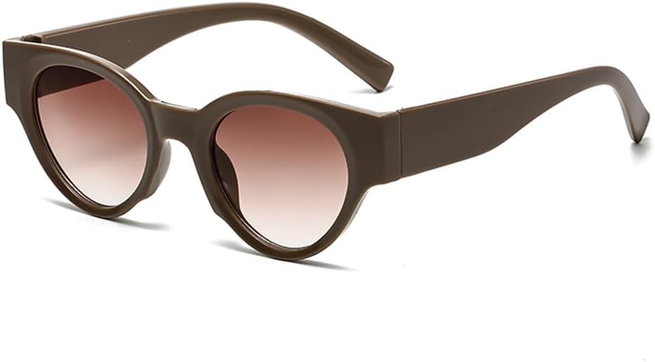 

Солнцезащитные очки UV400 - овальные, маленькие, "кошачий глаз", с леопардовым принтом, для женщин и мужчин, для бега и занятий спортом на открытом воздухе UYPTK, Coffee