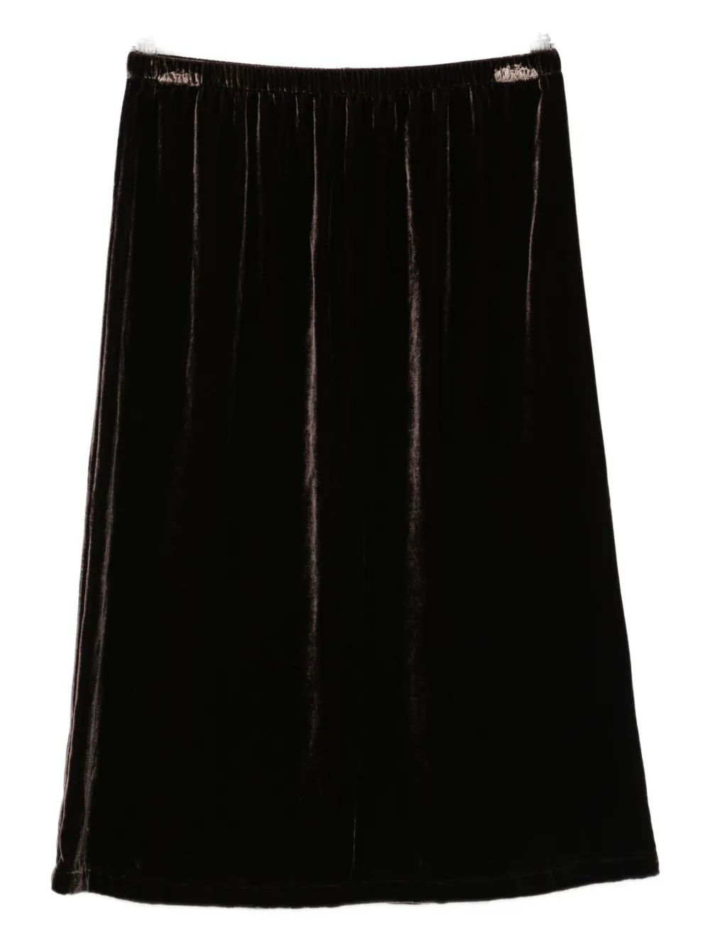 

Бархатная юбка миди на эластичном поясе Laura-Urbinati, коричневый