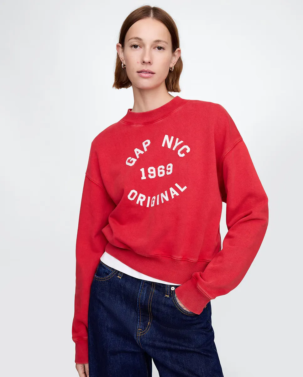 

Женский свитшот с логотипом Gap, красный