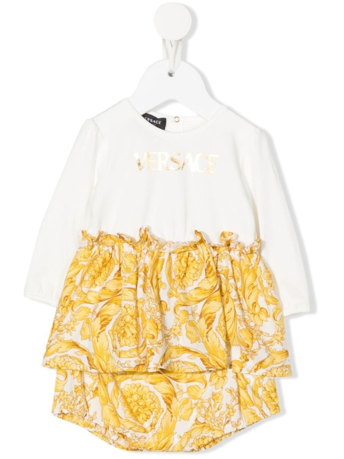 

Versace Kids костюм-двойка с принтом Barocco, белый