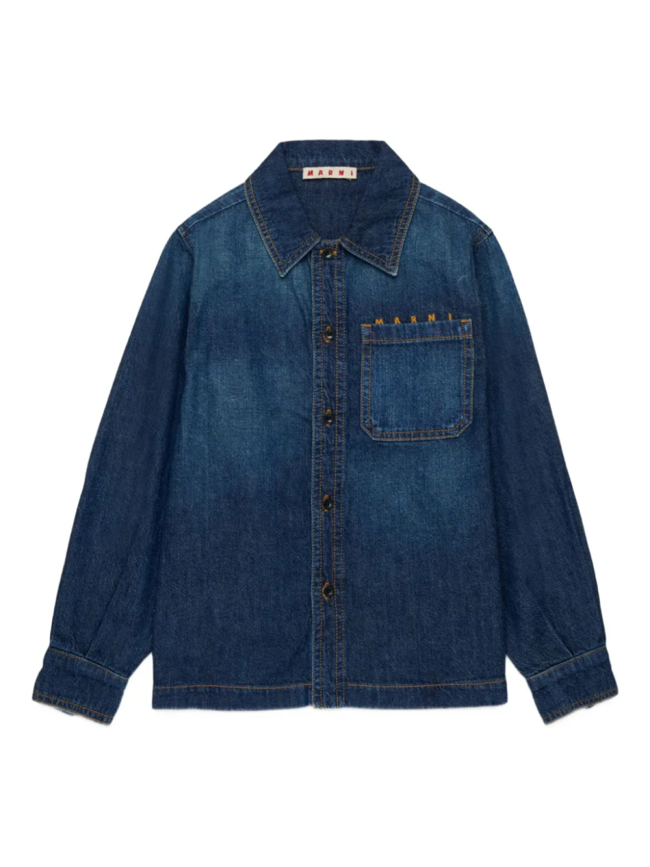 

Marni Kids рубашка на пуговицах, синий