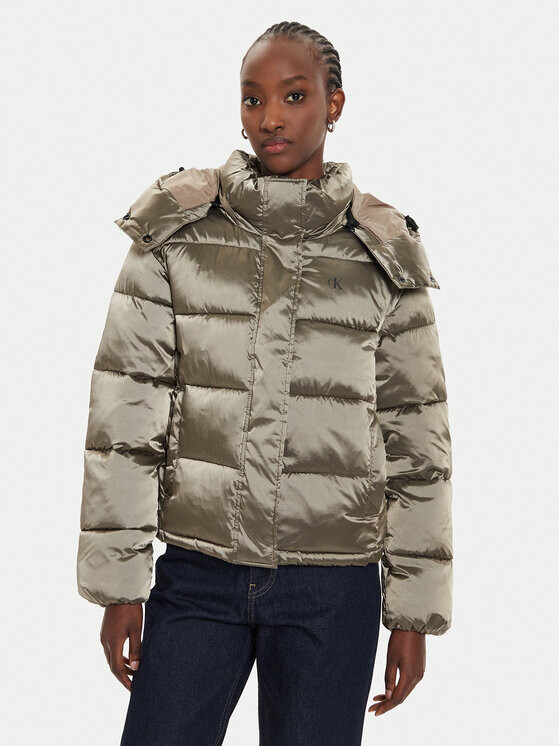 

Пуховик regular fit Calvin Klein, серый