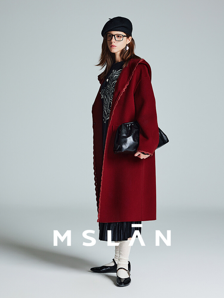 

Пальто Mslan повседневное, красный