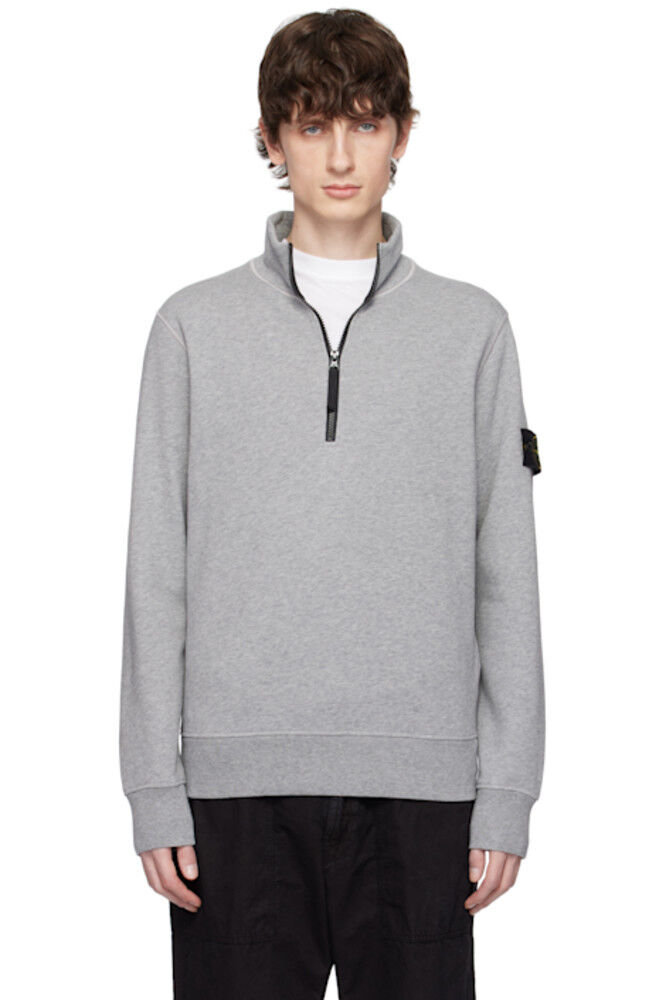 

Серая флисовая толстовка из органического хлопка Stone Island