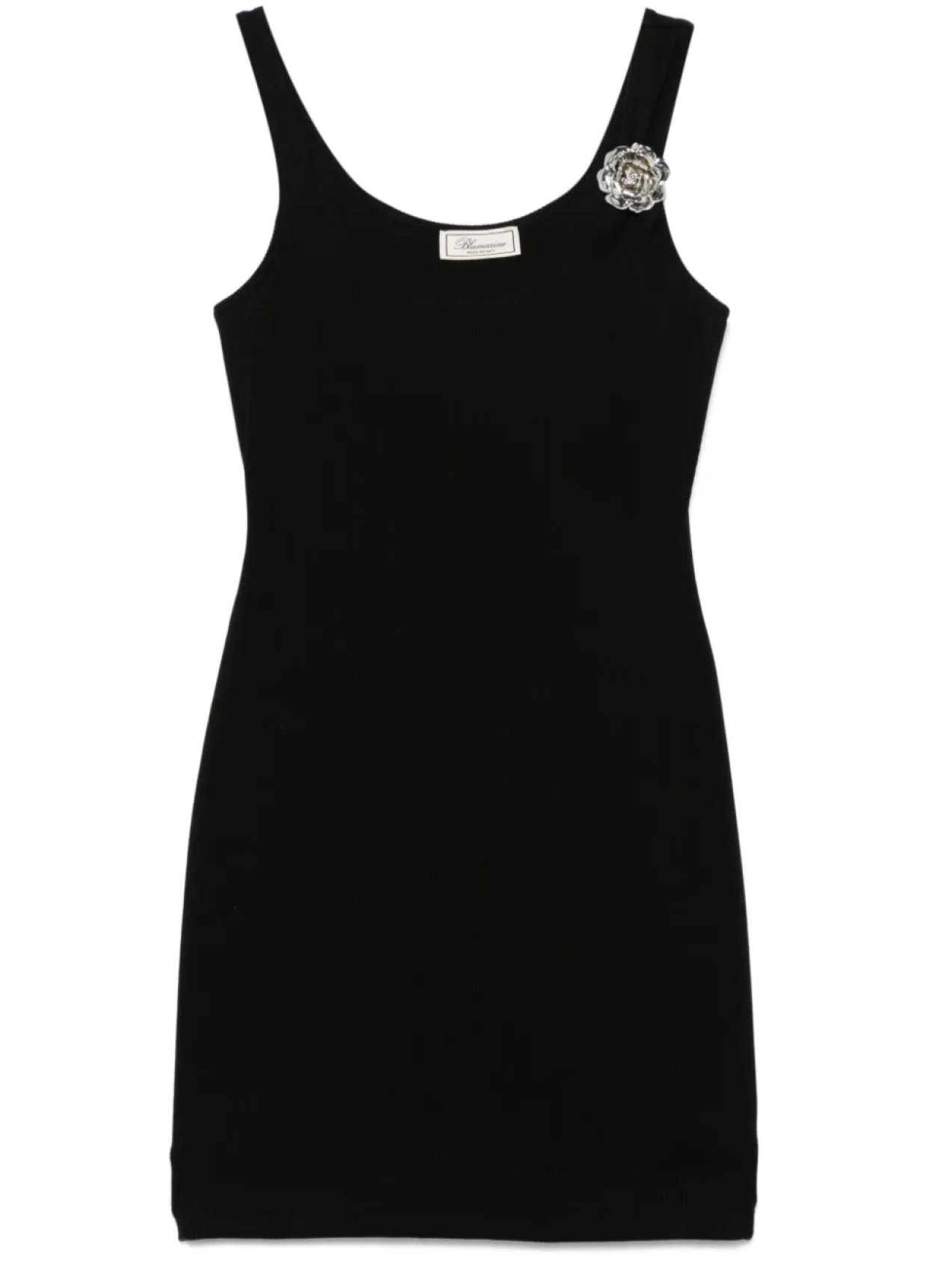 

Blumarine платье мини с брошью, черный