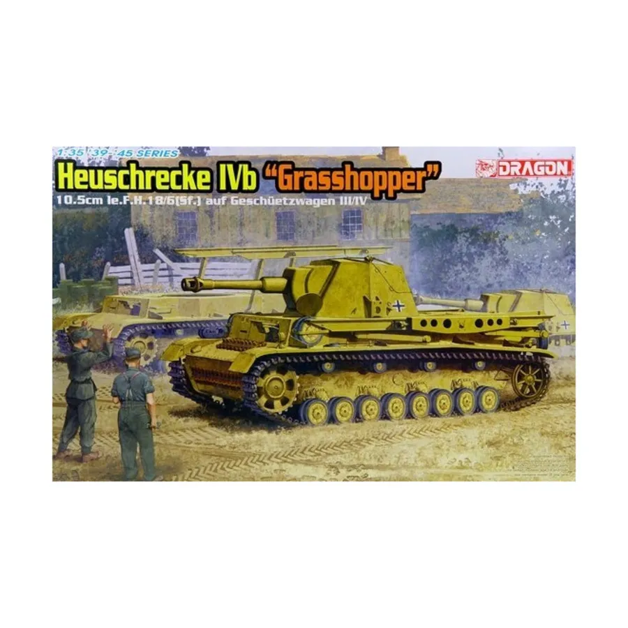 

Heuschrecke IVb "Кузнечик" 10,5 см le.F.H.18/6(Sf.) auf Geschuetzwagen III/IV, Dragon Models - '39 to '45 Series - Germany (1:35)